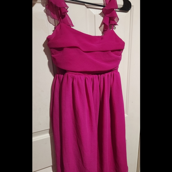 HATCH Celeste Fuschia Pink Sleeveless Smocked Dress Size S/M - Picture 8 of 14